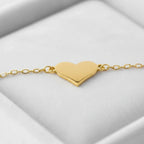 Pulsera corazón dorado