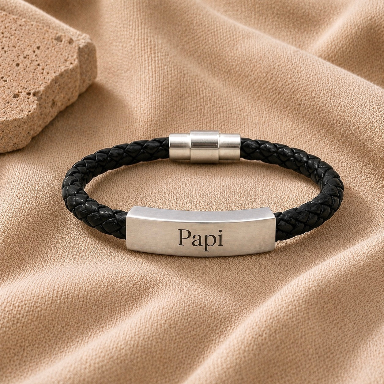 Pulsera cuero circular