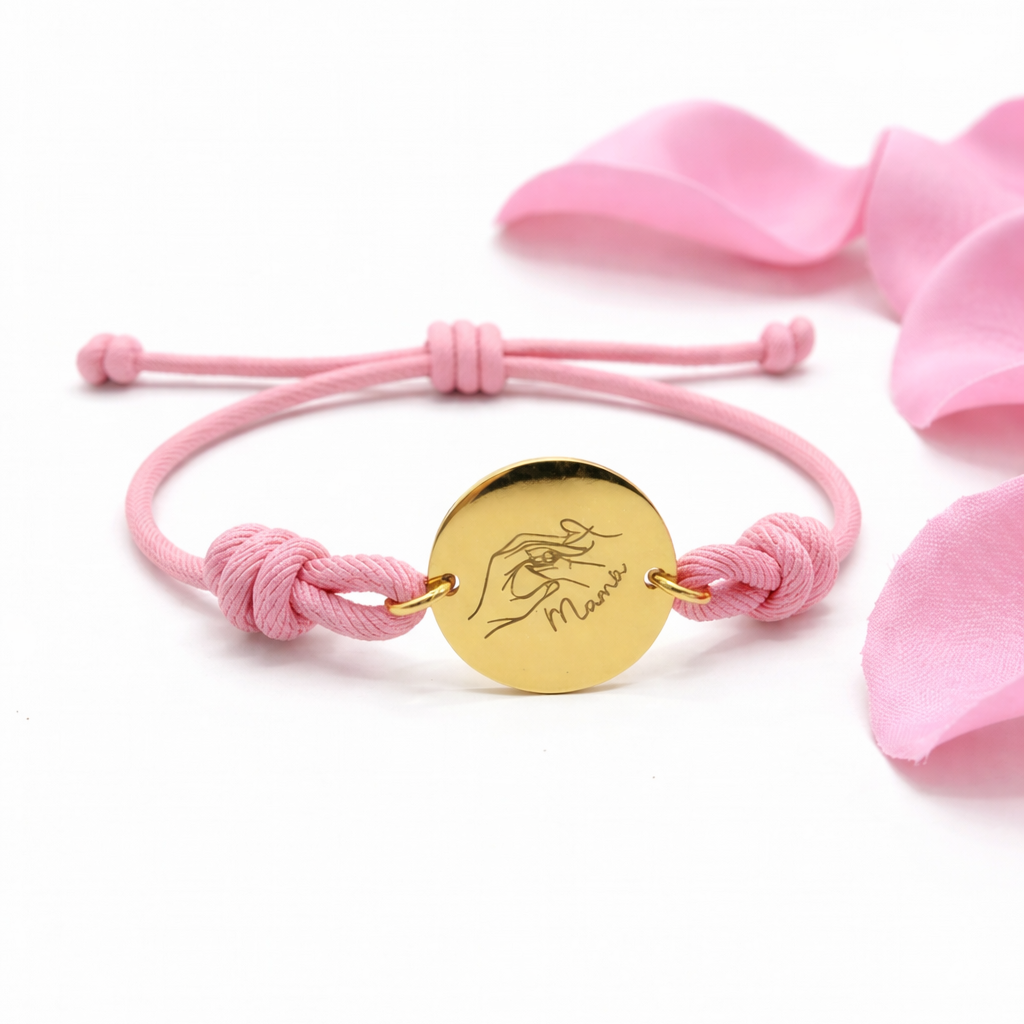 Pulsera de tela dorada