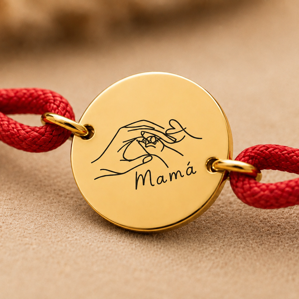 Pulsera de tela dorada