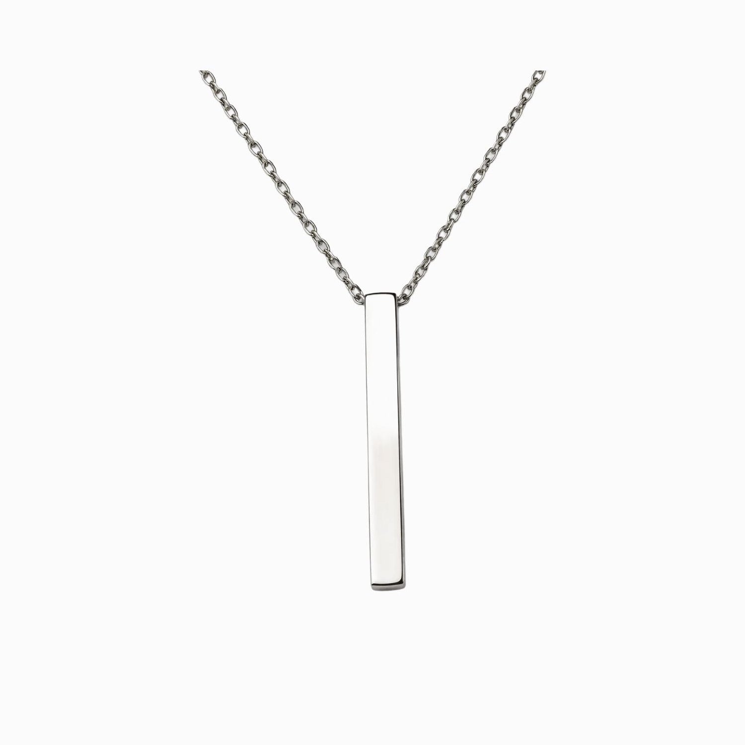 Collar columna plateado