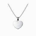 Collar corazón plateado