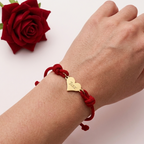 Corazón Tela Dorado
